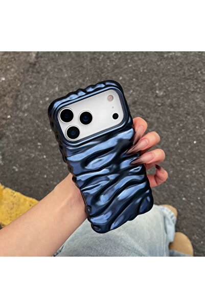 botyco Iphone 17 (6.3 inç) Uyumlu Dalgalı Kırışık Detaylı 3d Yüzeyli Parlak R...