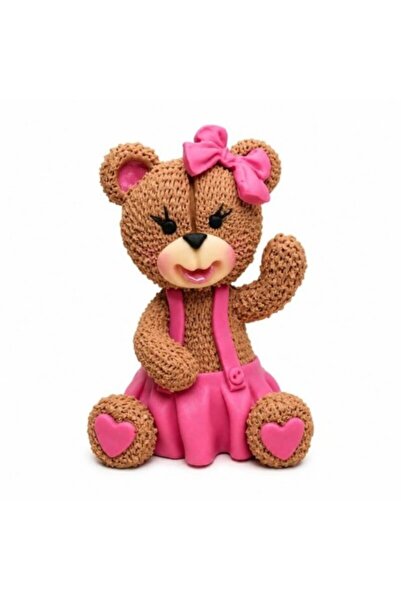 CAKEMASTERS.RO Figurină urs din pastă de zahăr, Fată urs cu aspect zgâriat