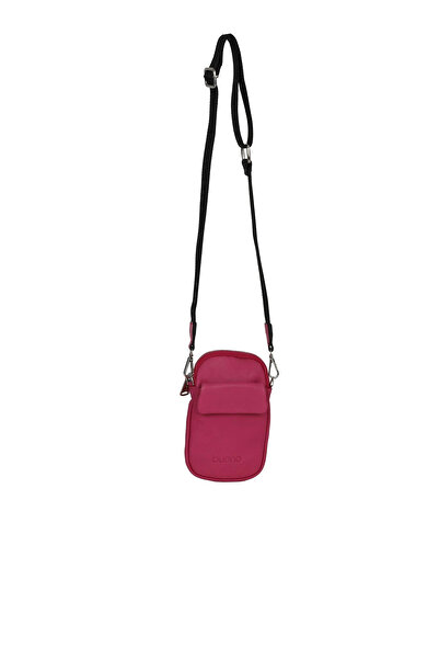 BUENO Fuchsia Leather Women's Strap Phone Bag