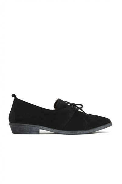 BUENO Black Nubuck Women's Casual Shoes
