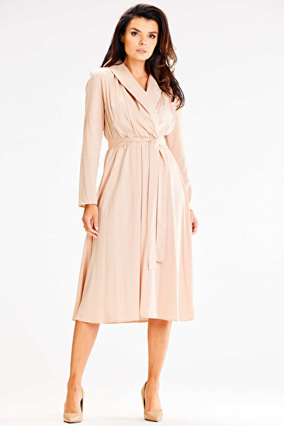 Awama Women's dress awama, Viscose, A604 - Beige -, S INTL