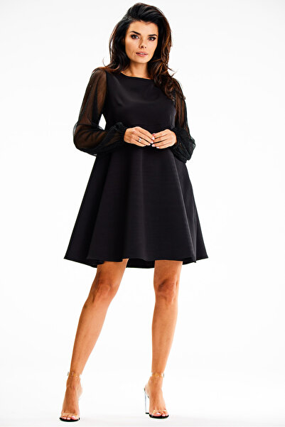 Awama Women's dress awama, Polyester, Black A622, S INTL