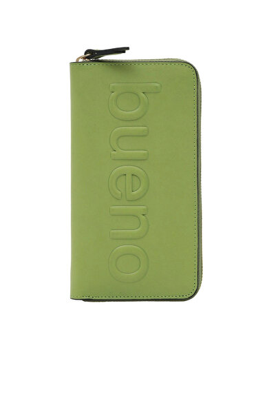 BUENO Green Leather Women's Wallet