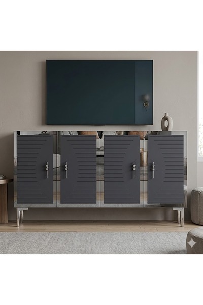CENEYRA KA1207AS TUNA Konsol ve Tv Sehpası Antrasit-Silver 120cm