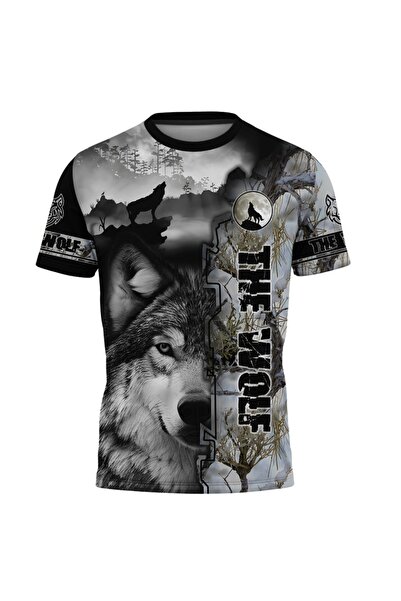 OEM Men's T-shirt Wolf, short sleeve multicolor F145