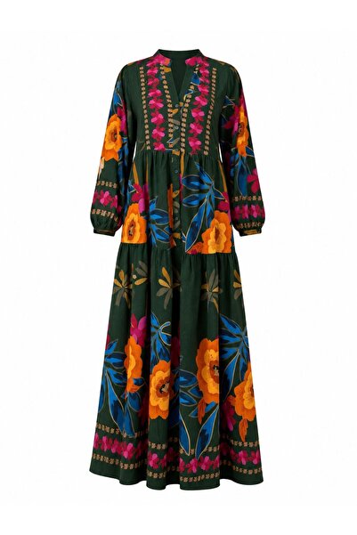 Lavanta Tekstil Special Design Floral Dress