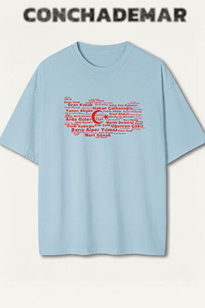 Vordevia Tricou din bumbac premium supradimensionat cu imprimeu pentru echipe...