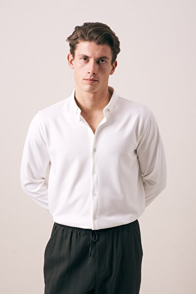 carino man REGULAR FIT OYSHO ÇİZGİ DOKULU GÖMLEK
