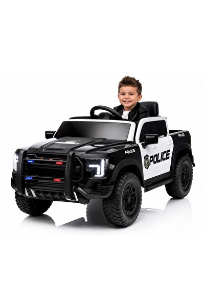 LeanToys Masinuta electrica pentru copii Police P5, 4 motoare de 45W, acumula...