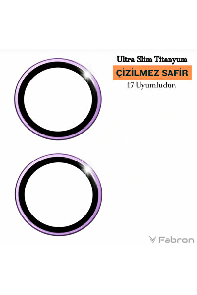 FABRON Orijinal Safir Lens iPhone 17 Uyumlu Kamera Lens Koruyucu Çizilmez Saf...