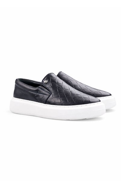 Tripy Genuine Leather Men's Laceless Casual Shoes