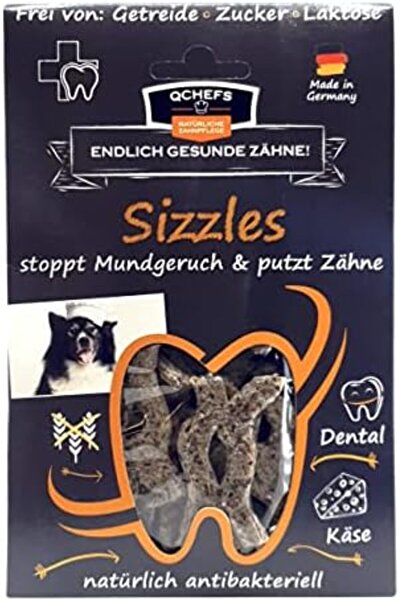 zkra shop QCHEFS Sizzles | Diş Bakımı | Tartar Giderici | Küçük | Orta ve Büyük ve Alerjisi İçin | A