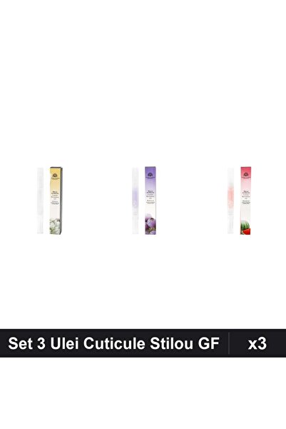 global fashion Set 3 Ulei Cuticule Tip Stilou - Jasmin, Afine, Pepene Verde