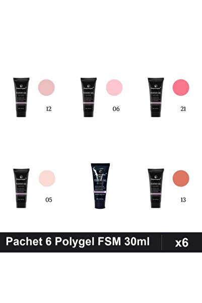 FSM Set 6 Polygel 30ml - Nr.05, Nr.06, Nr.12, Nr.13, Nr.21, Nr.22