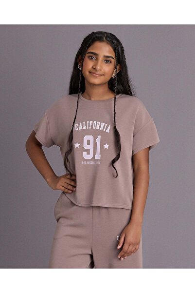 REDTAG Senior Girls Brown Scuba Top