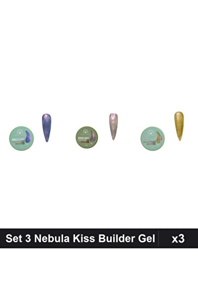 global fashion Set 3 Nebula Kiss Builder Gel 15g - Nr.01, Nr.06, Nr.13
