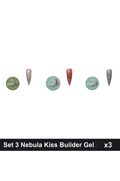 global fashion Set 3 Nebula Kiss Builder Gel 15g - Nr.01 Nr.07 Nr.11