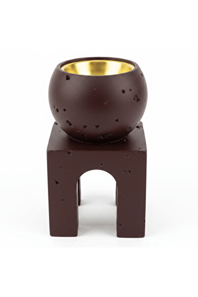 AKDC Artisan Brown Chalk Incense Burner | Mabkhara | 22 cm
