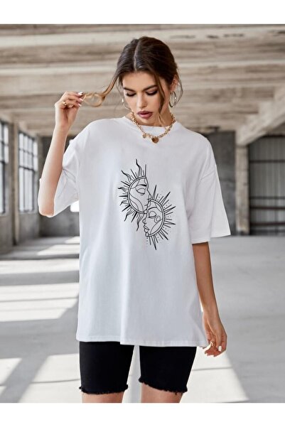 bellanova Unisex Oversize T-shirt με στάμπα Streetwear Άνετη εφαρμογή Daily P...