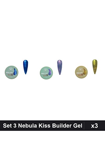 global fashion Set 3 Nebula Kiss Builder Gel 15g - Nr.13, Nr.14, Nr.16