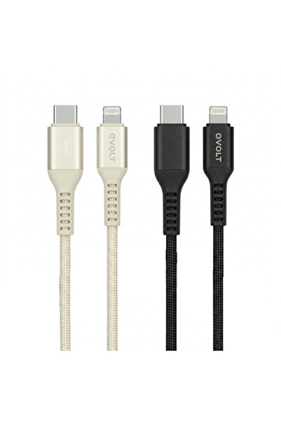 QVOLT Cablu incarcare USB-C -Lightning, 2.5m, 4990 - 1 bucata, culoare aleato...