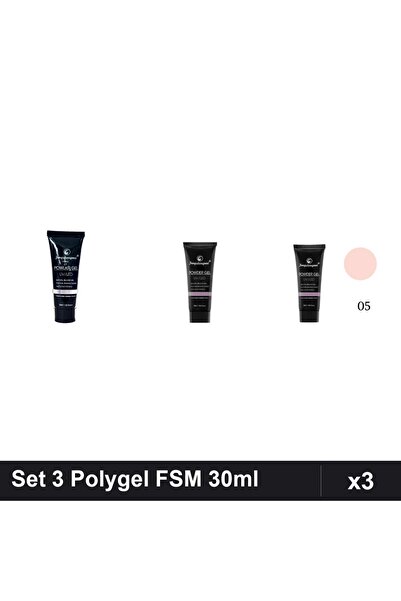 FSM Set 3 Polygel 30ml - Nr.17, Nr.01 CLEAR, Nr.05 - Constructie Unghii