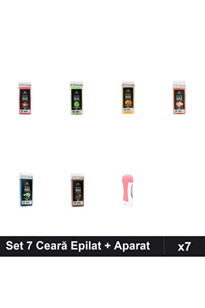 global fashion Set 7 Ceară Epilat Unică Folosință 100ml + Aparat - 6 Arome & ...