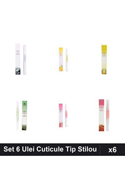 NAİLS Set 6 Ulei Cuticule Tip Stilou - Osmanthus, Lemon, Ananas, Aloe Vera, P...