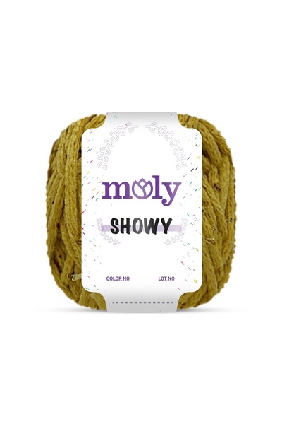 Moly Showy Simli Kalın Örgü İpi | Col. No: 016 | 100 gr 40 mt - XXL Çanta ve ...