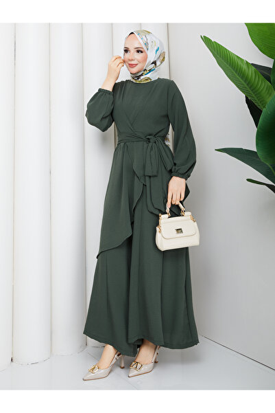 modapark.ist Kadın Bağlamalı Bol Paça Pantolonlu Aerobin Takım