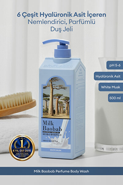Milk Baobab 6 Hyalüronik Asit ile Nemlendiren Parfümlü Duş Jeli Perfume Body ...