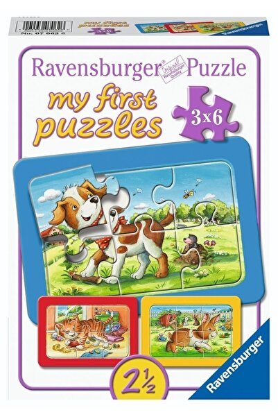 RAVENSBURGER Puzzle 3x6 Prietenii mei animale