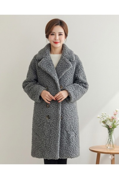 DAY BY DAY Winter Jacket with Soft Crinkled Lamb Wool Fabric and Fully Lined ...