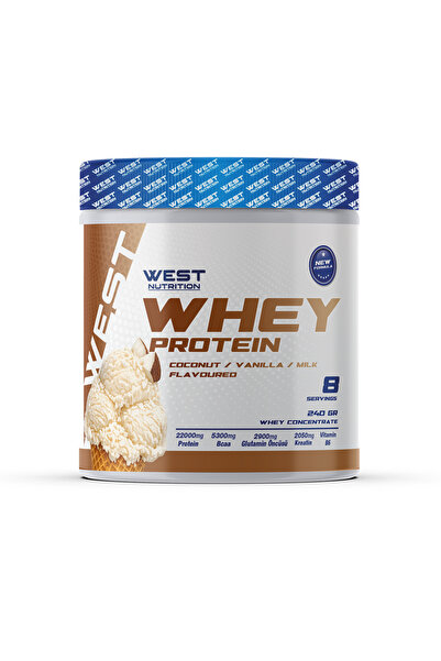 West Nutrition Whey Protein Powder 240 Gr 8 Servings Coconut Ice Cream Flavored