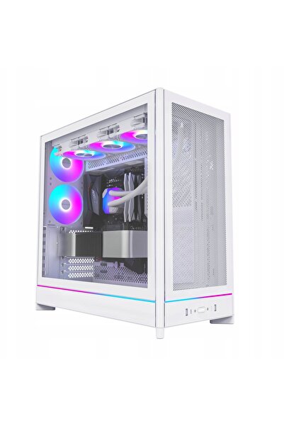 MONTECH HS01 PRO Carcasă PC, Midi-Tower, ATX, aRGB, Sticlă securizată - alb