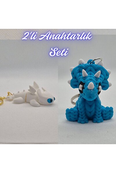 3DAtölyeMaker How to Train Your White Dragon Dragon and Light Blue Knitted Pa...