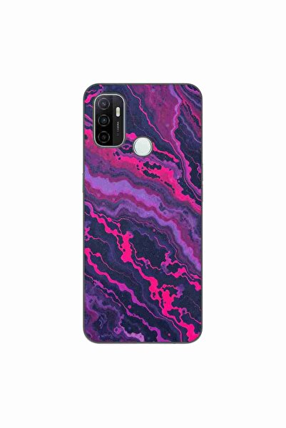 OEM Husa compatibila cu Oppo A53 Silicon Gel Tpu Model Midnight Rose Marble