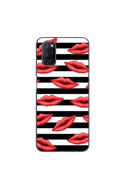 OEM Husa compatibila cu Oppo A72 Silicon Gel Tpu Model Striped Kisses