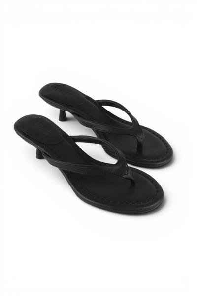 luuq shoes SOLENZE Parmak Arası Topuklu Terlik