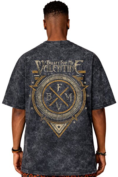 SEVBANO Tricou unisex supradimensionat, cu imprimeu, Bullet For My Valentine,...