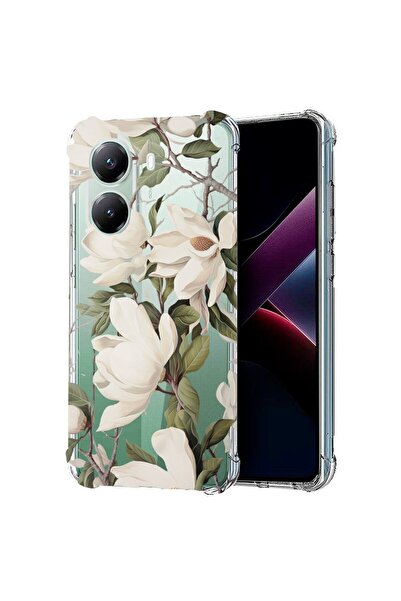 bestcase Αντικραδασμική Θήκη Συμβατή με Poco X7 Pro 5G, Ανθισμένο Σχέδιο Μανό...