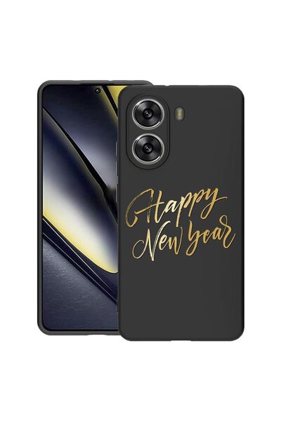 bestcase Калъф за Poco X7 Pro 5G, Честита Нова Година, Тънък силиконов 0.8ММ,...