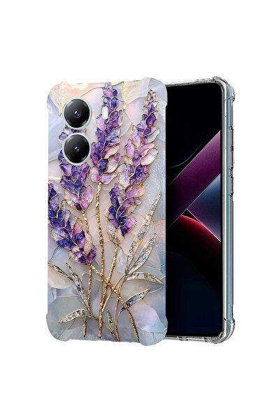 bestcase ¬Æ Husa Anti Shock Compatibila cu Poco X7 Pro 5G, Floral - Golden Hy...