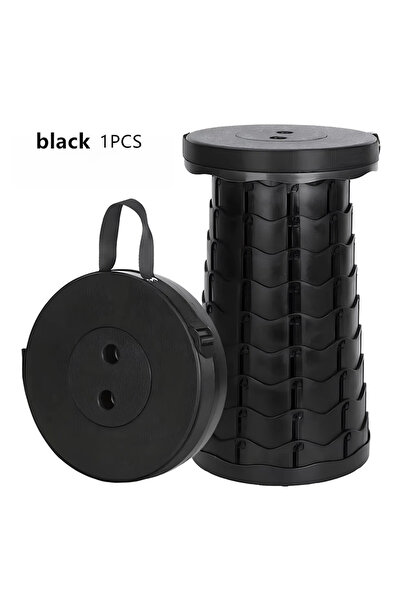 Choice black 1pc Folding Stool Outdoor Portable Chair Retractable Adjustable ...