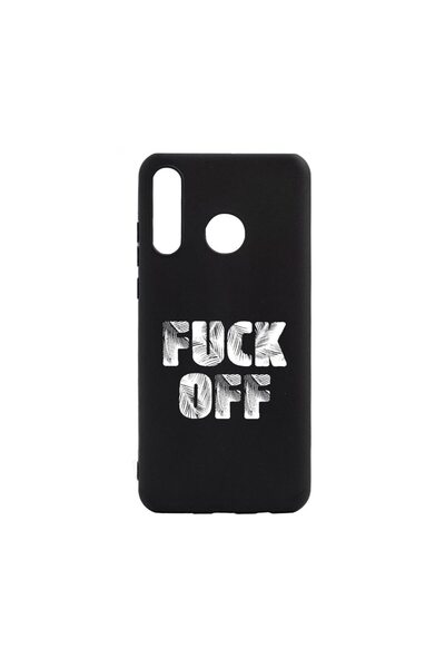 bestcase Θήκη σιλικόνης συμβατή με Huawei P30 Lite, Fu** OFF, ανθεκτική στη φ...