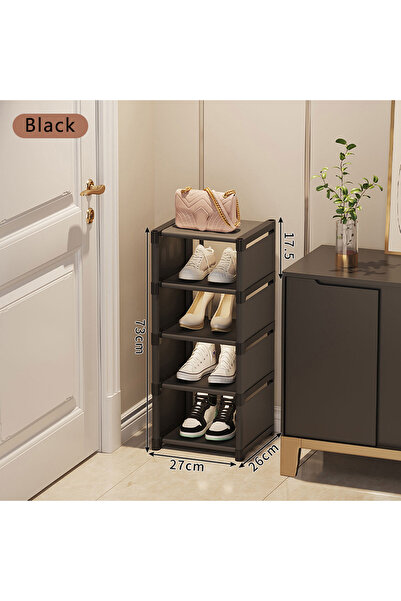 Choice14 Black 5 layers Shoe rack Small shoe cabinet widened against the wall...