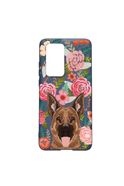 bestcase Калъф за Huawei P40, Куче в цветя, устойчив на износване, противоплъ...