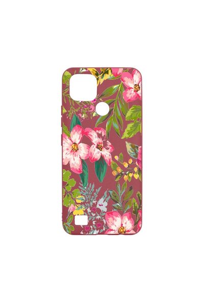 bestcase Силиконов калъф, съвместим с Realme C21, Колекция  "Пастелни цветове...