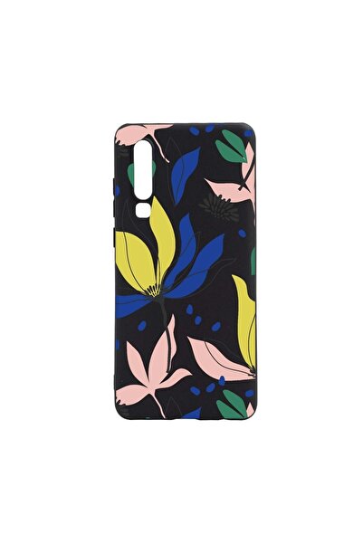 bestcase Θήκη σιλικόνης συμβατή με Huawei P30, με σχέδιο λουλουδιών, ανθεκτικ...