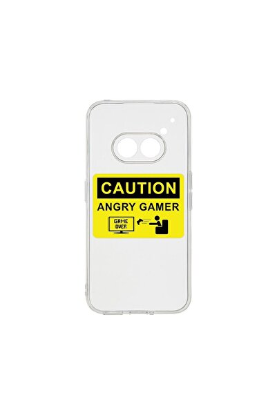 bestcase ¬Æ Husa Clear Silicon 2MM, Compatibila Cu Nothing Phone 2a, Angry Ga...